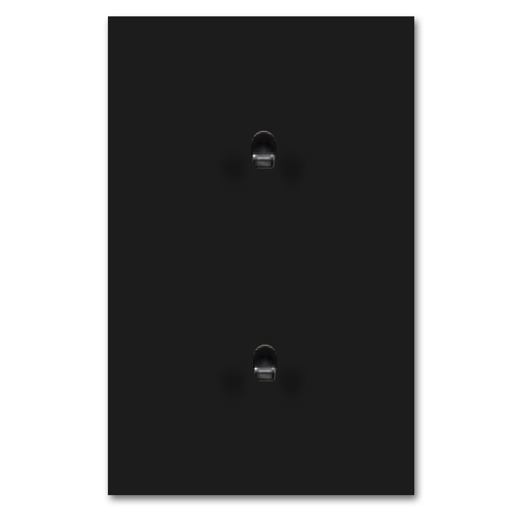 Toggle switch metal matte black 2 gang vertical 2 way. Square Series